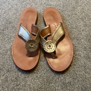 Women’s jack Rogers flip-flops size 8 1/2 gold